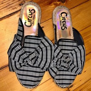 Circus by Sam Edelman Striped Espadrille Mules
